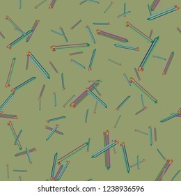 Business magic multicolor pencil background seamless pattern.