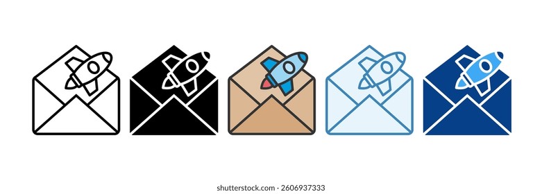 Business Mail Icon Set Multiple Style Collection