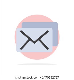 Business, Mail, Message Abstract Circle Background Flat color Icon. Vector Icon Template background