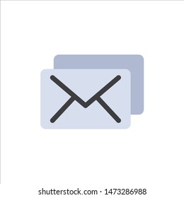 Business, Mail, Message  Flat Color Icon. Vector icon banner Template