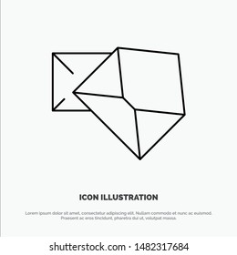 Business, Mail, Message, Open Line Icon Vector