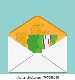 Business mail vector. free space for text. wallpaper. money vector.