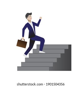 Business Male Success Icon - Vector Illustration