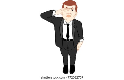 business man action vector