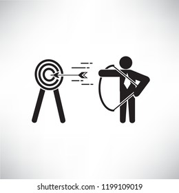 business man archery
