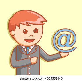 Business man arrobase