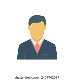 business man avatar cartoon vector element design template web