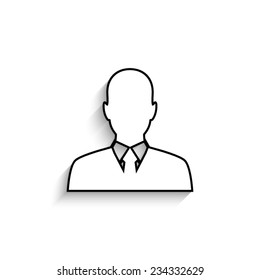 Business man avatar profile  - vector icon with shadow