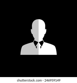 Business man avatar profile - vector icon, flat design