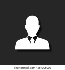 Business man avatar profile  - vector icon with shadow