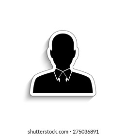 Business man avatar profile - vector icon