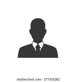 Business man avatar profile - vector icon