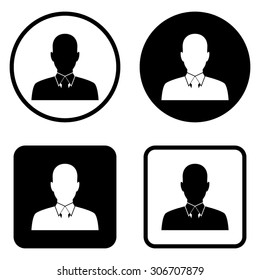 Business man avatar profile - vector icon