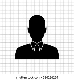 Business man avatar profile - vector icon