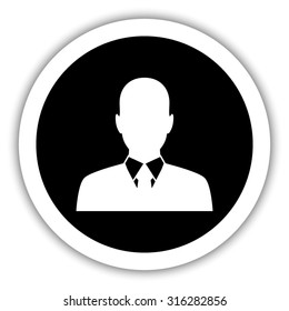 Business man avatar profile - vector icon