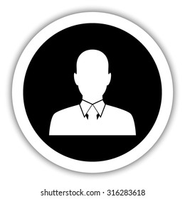 Business man avatar profile - vector icon
