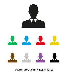 Business man avatar profile - vector icon