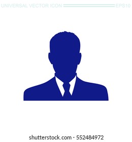 Business man avatar profile - vector icon.
