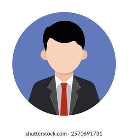 Business man avatar user profile icon cartoon illustration