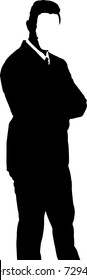Business man in Back in Silhouette