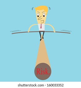 Business man and balance