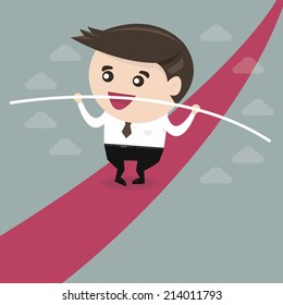 Business man balancing