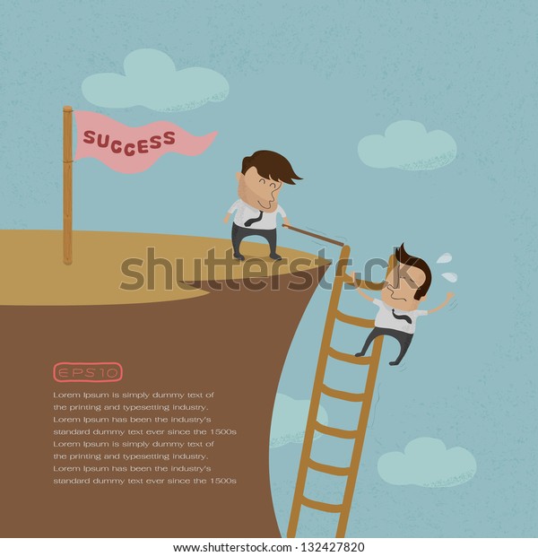 Business Man Being Pushed Eps10 Vector Stock Vector (Royalty Free ...