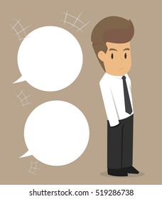 business man being questioned. vector