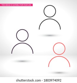 business man black vector icon line linear style on the background. Best icon 10 eps illustration