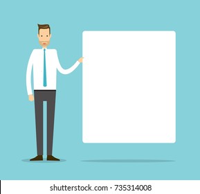 business man with board and presentation project concept
