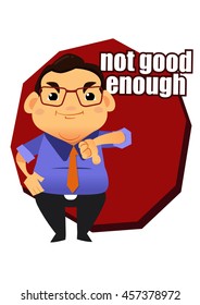 business man or boss  acting and emotion vector toon