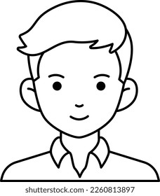 Hombre de negocios avatar usuario personas camiseta blanca Estilo de línea