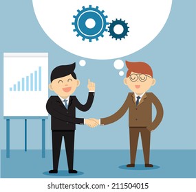 Business man brainstorming 