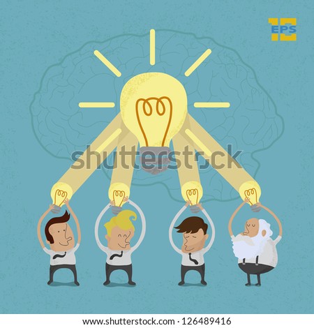 Business man brainstorming , eps10 vector format