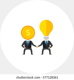 Business man brainstorming icon