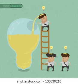 Business man brainstorming , Make Idea , eps10 vector format