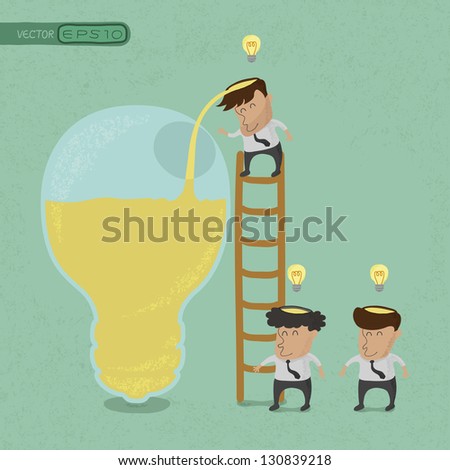Business man brainstorming , Make Idea , eps10 vector format
