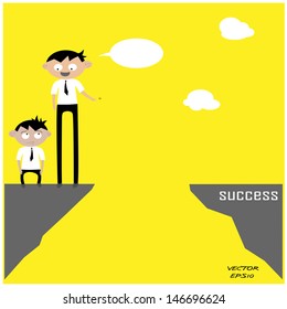 Business man brainstorming , vector