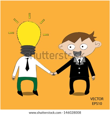 Business man brainstorming ,  vector 