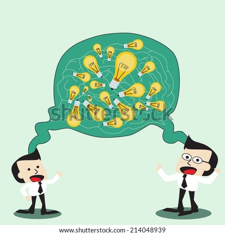 Business man brainstorming , vector
