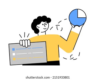 Business man with browser window