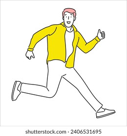 Business man, businessperson or employee staff people cartoon. Company professional minimalist illustration vector