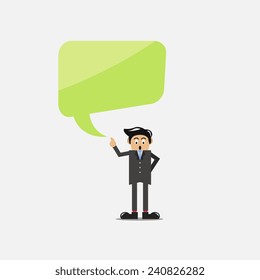 business man with callout