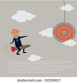 Business man can find his own target 