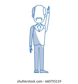 business man cartoon character male professional standing vector illustration