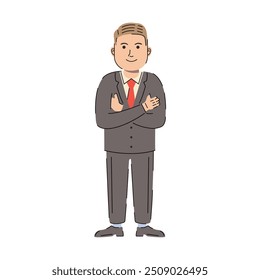 Business man cartoon character. Simply business man illustration. 