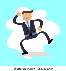 Business man cartoon character.- vector illustration