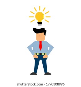Business man cartoon character.- vector illustration