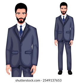 Business Man Cartoon Character Vector Illustration (Royalty Free)