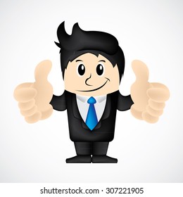 Business man cartoon character vector illustration